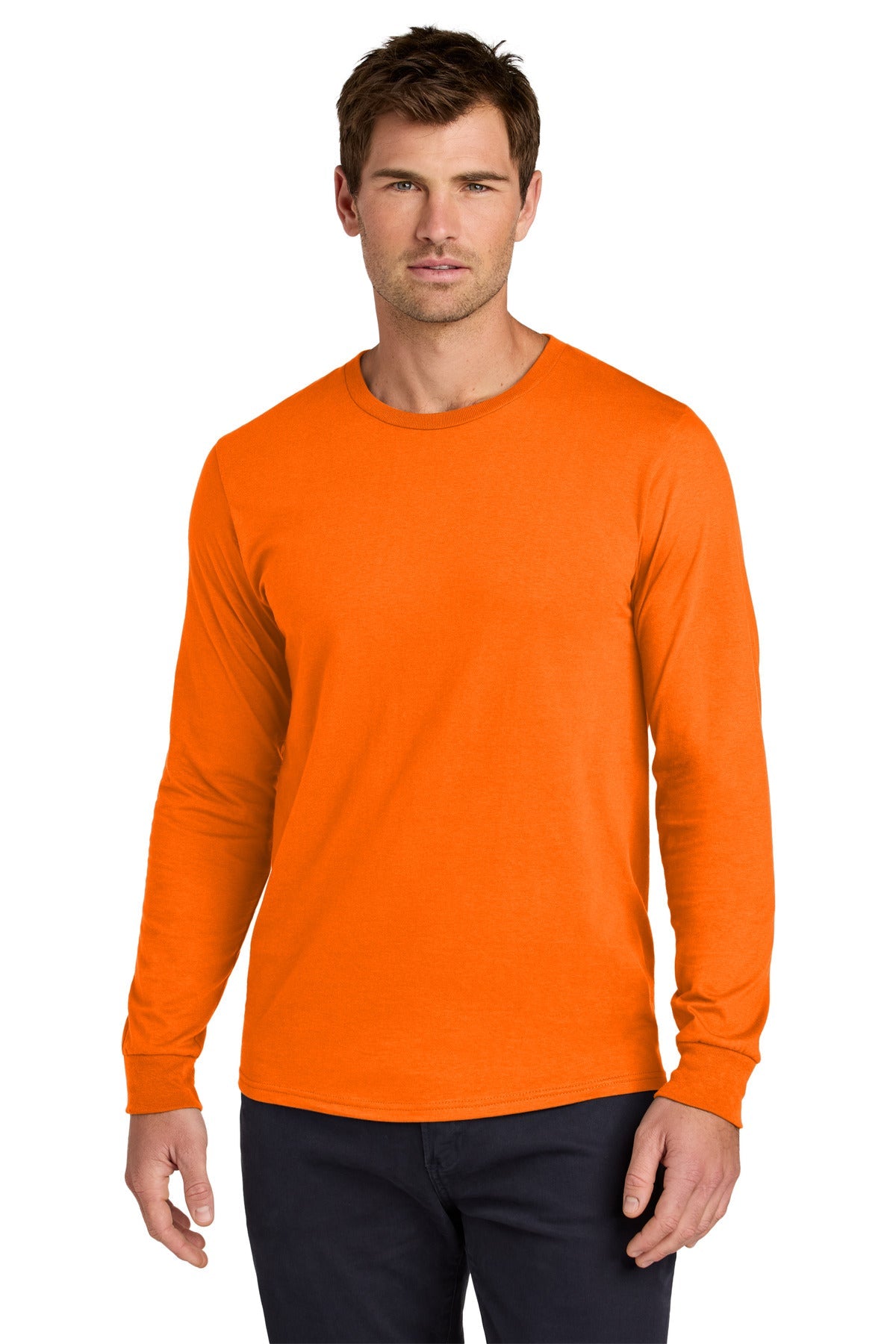 Front View of SftyOrg Jerzees Classics Unisex Cotton Long Sleeve T-Shirt 363L