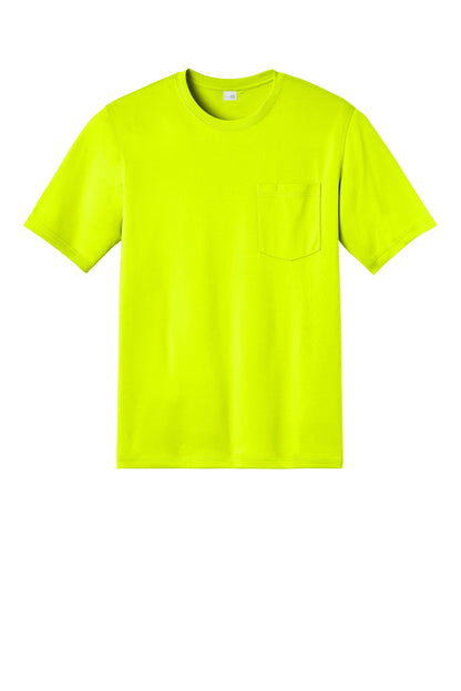 Front View of SftyYellow CornerStone Tall Workwear Pro Short Sleeve Pocket Tee TLCS440P