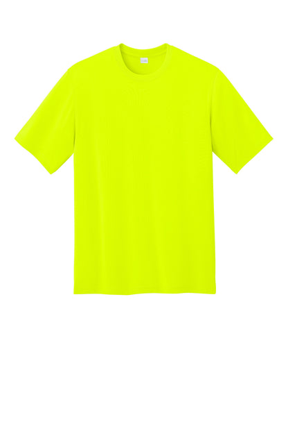 Front View of SftyYellow CornerStone Workwear Pro Short Sleeve Tee CS440