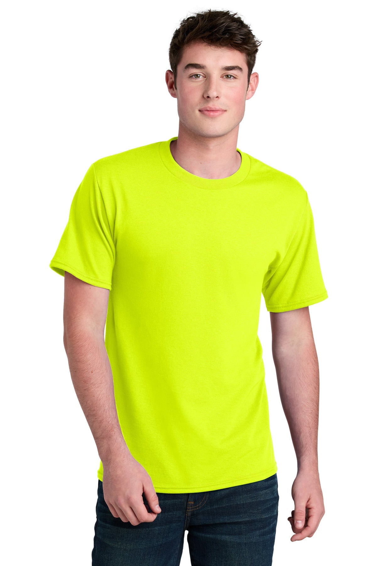 Front View of SGreen Port & Co Core Blend Recycled Tee PC01