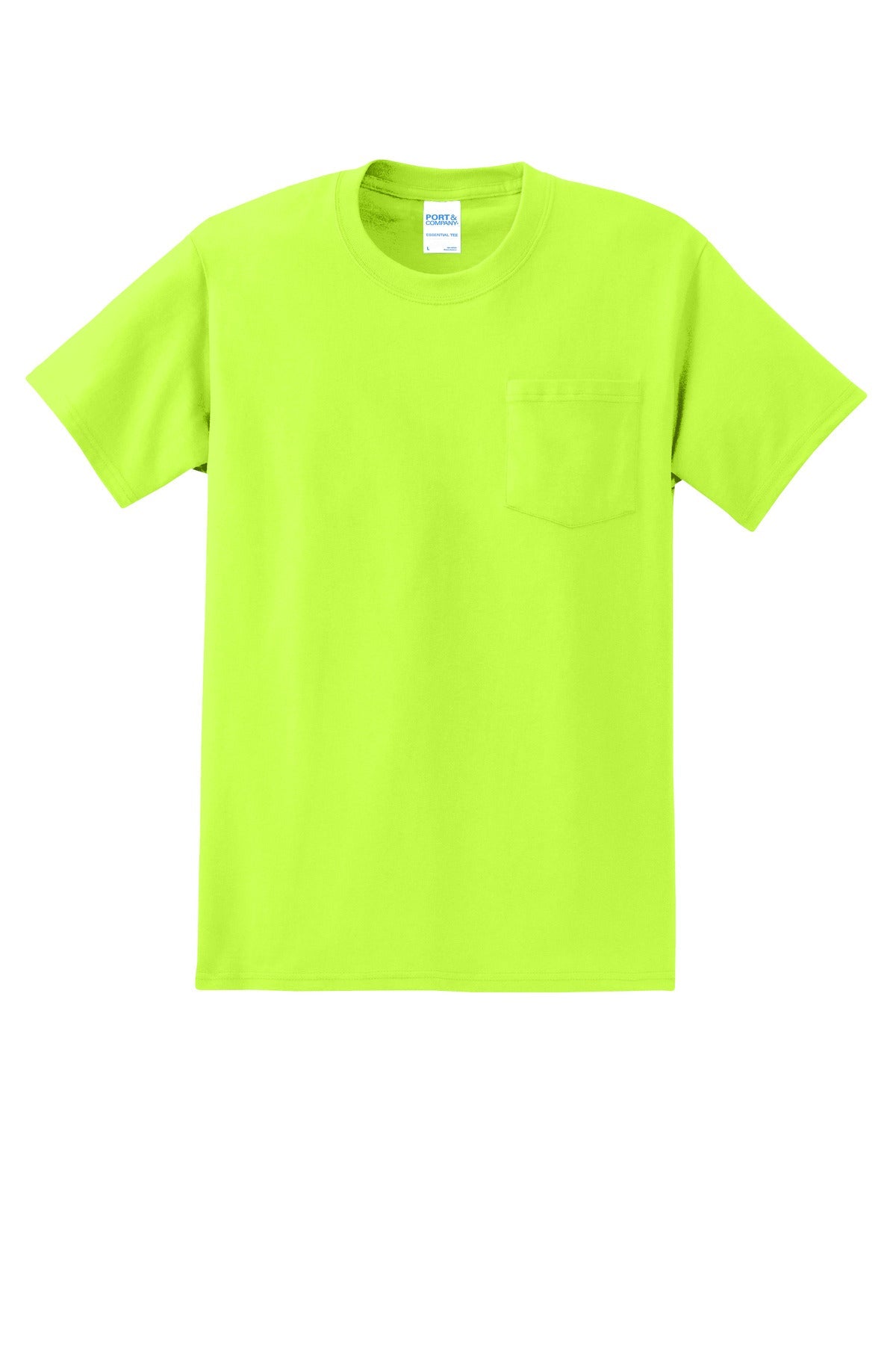 Front View of SGreen Port & Co Essential Pocket Tee. PC61P