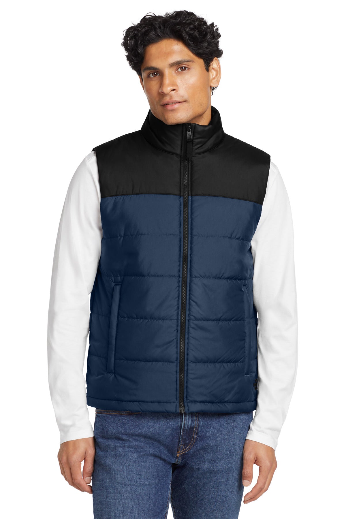 Front View of Shady Blue The North Face Everyday Insulated Vest. NF0A529A