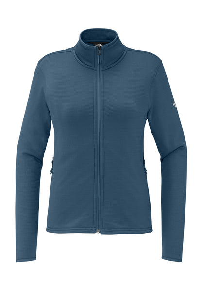 Front View of ShadyBlue The North Face Women's Aim Full-Zip Fleece Jacket NF0A8FQJ