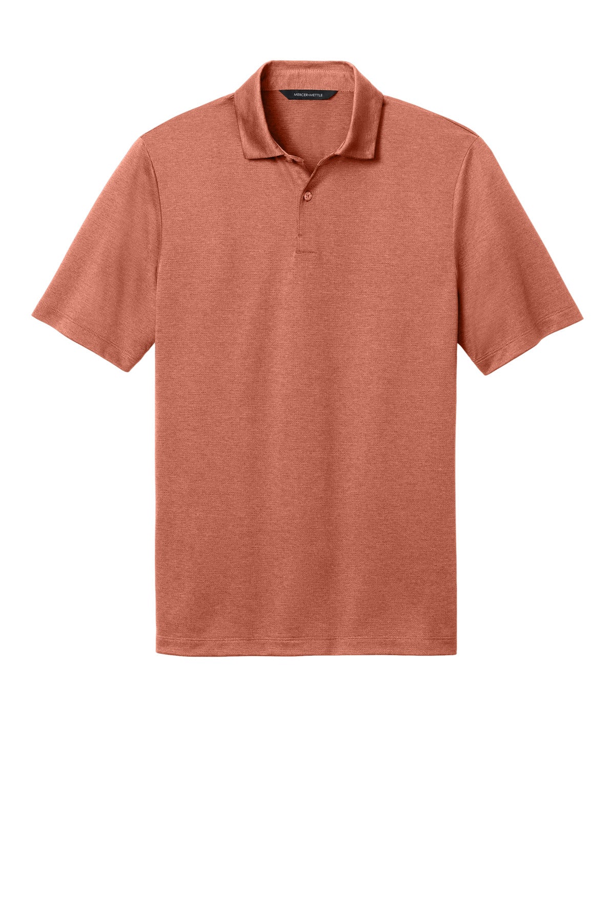 Front View of SiennaHthr Mercer+Mettle Recharge Jersey Polo MM1020