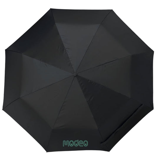 Front View of Silver 42" Folding Auto Open/Close Umbrella