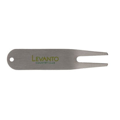 Front View of Silver Classic Metal Divot Tool