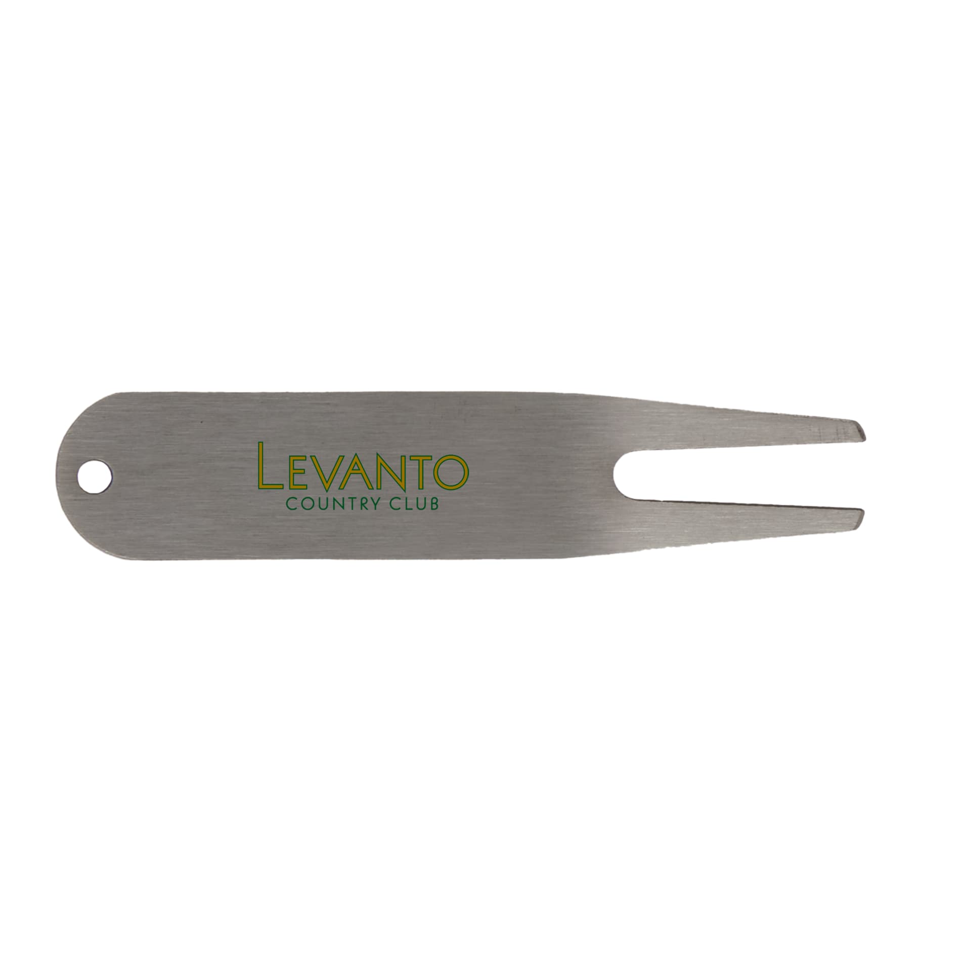 Front View of Silver Classic Metal Divot Tool