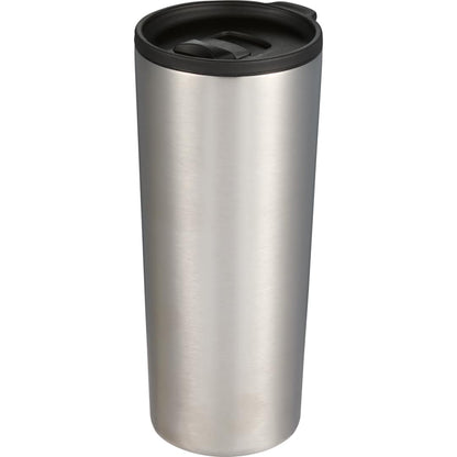 Front View of Silver Leeston Copper Vacuum Insulated Tumbler 24oz plain
