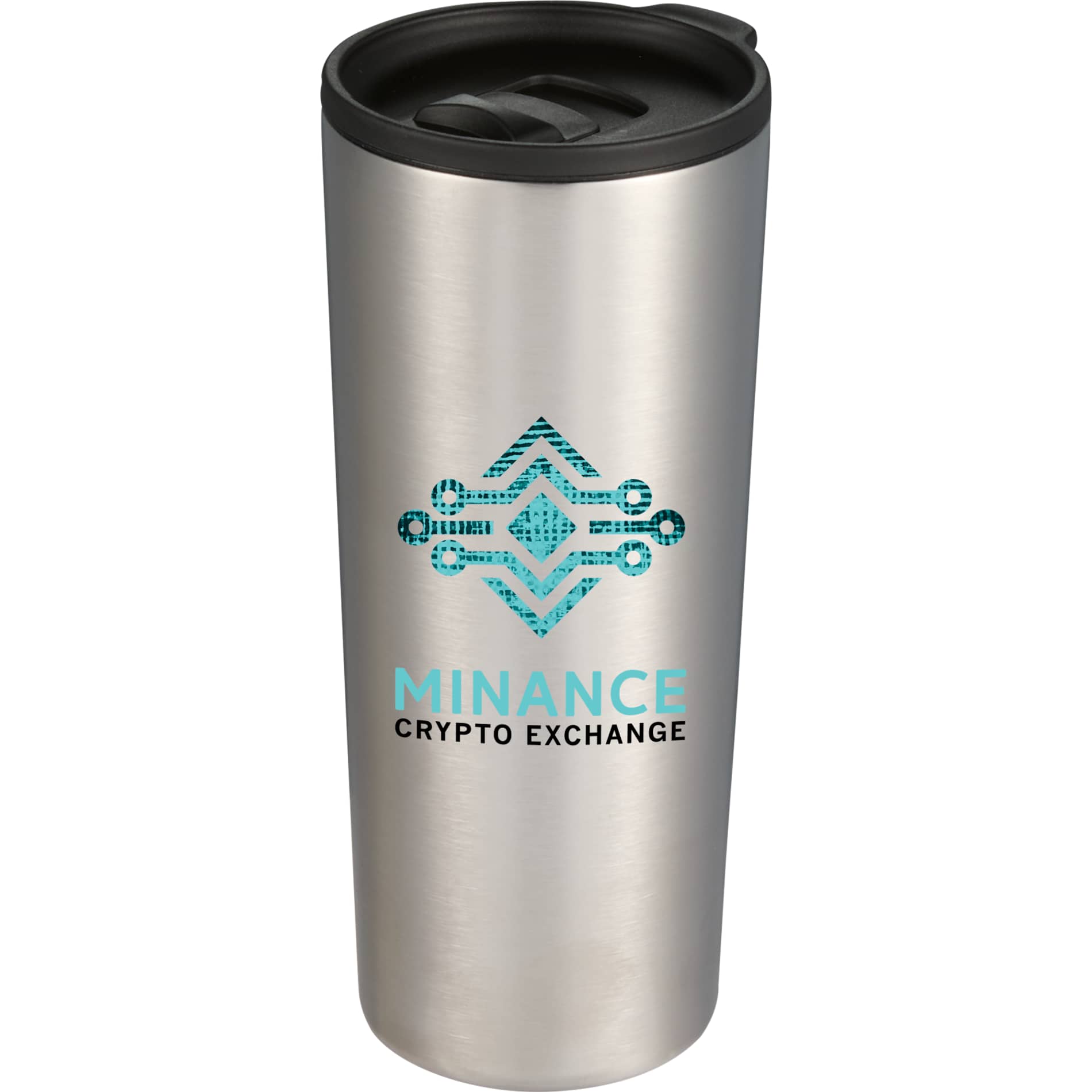 Front View of Silver Leeston Copper Vacuum Insulated Tumbler 24oz