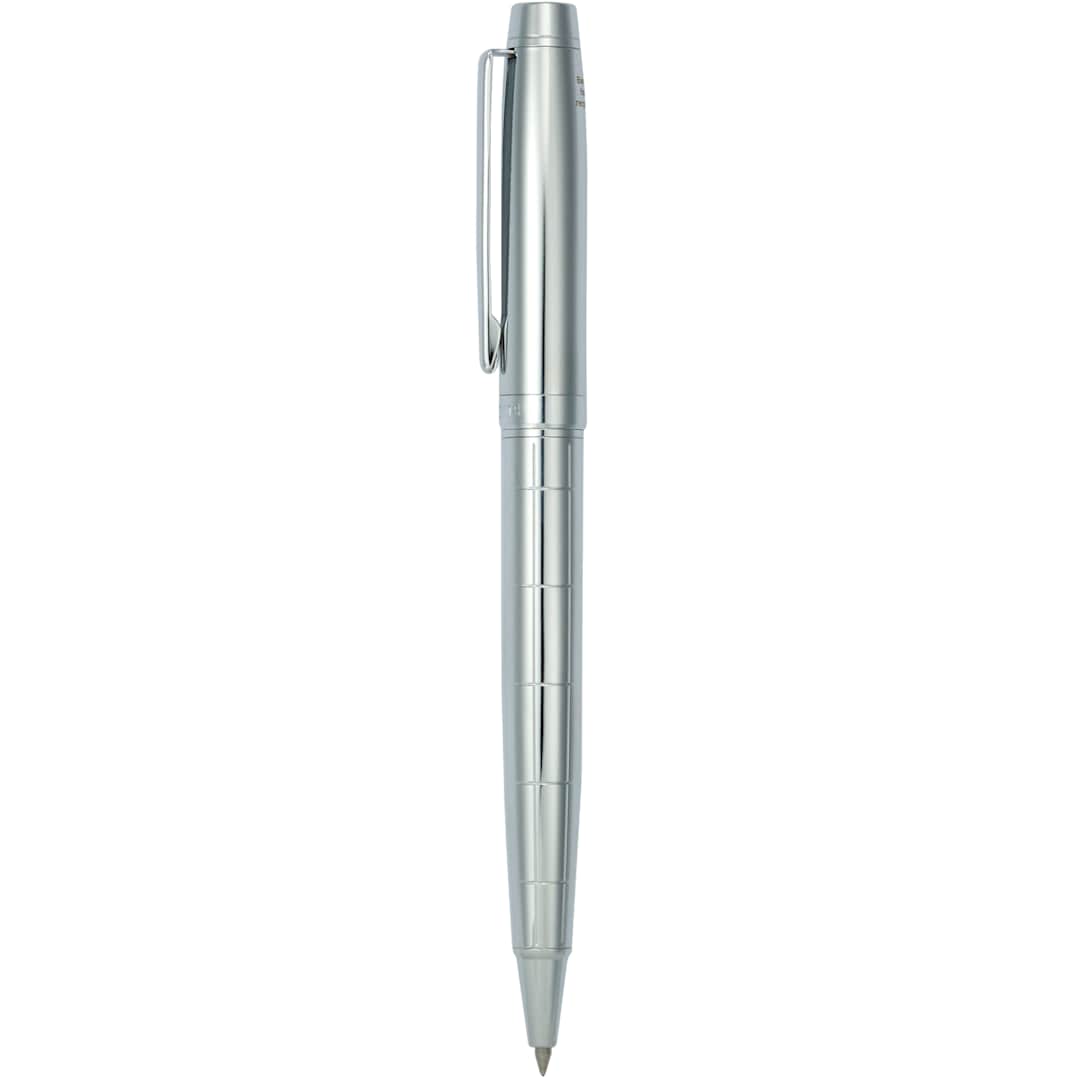 Front View of Silver Luxe Recycled Brass Pillar Ballpoint? plain