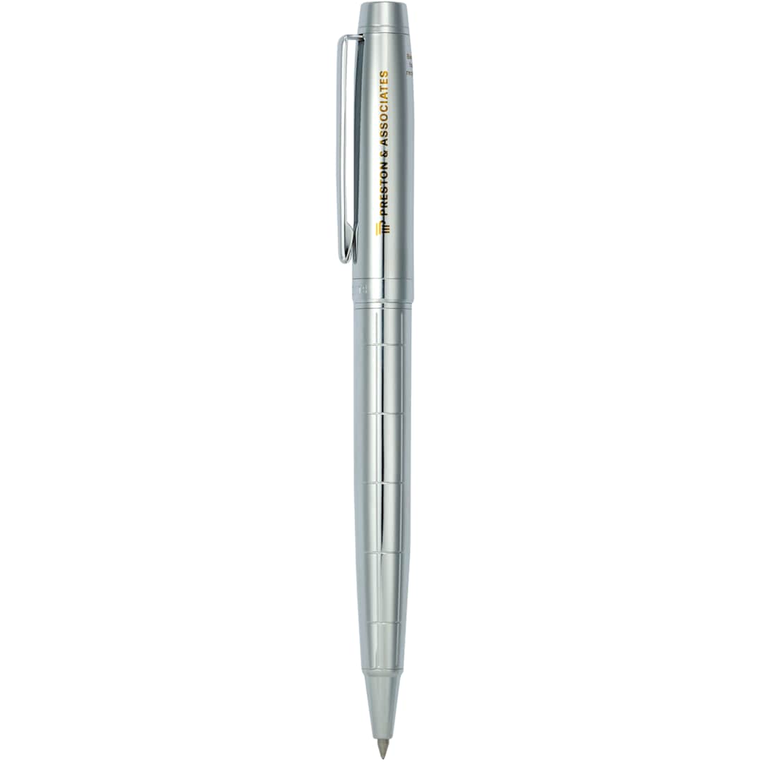 Front View of Silver Luxe Recycled Brass Pillar Ballpoint?