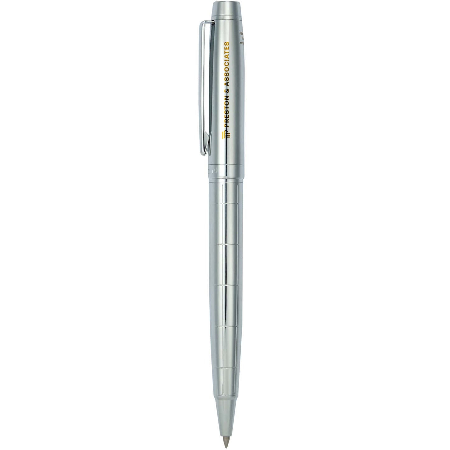 Front View of Silver Luxe Recycled Brass Pillar Ballpoint?