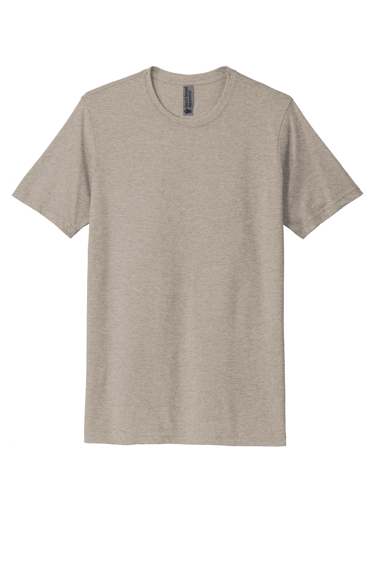 Front View of Silver Next Level Apparel Adult Poly/Cotton Tee. NL6200