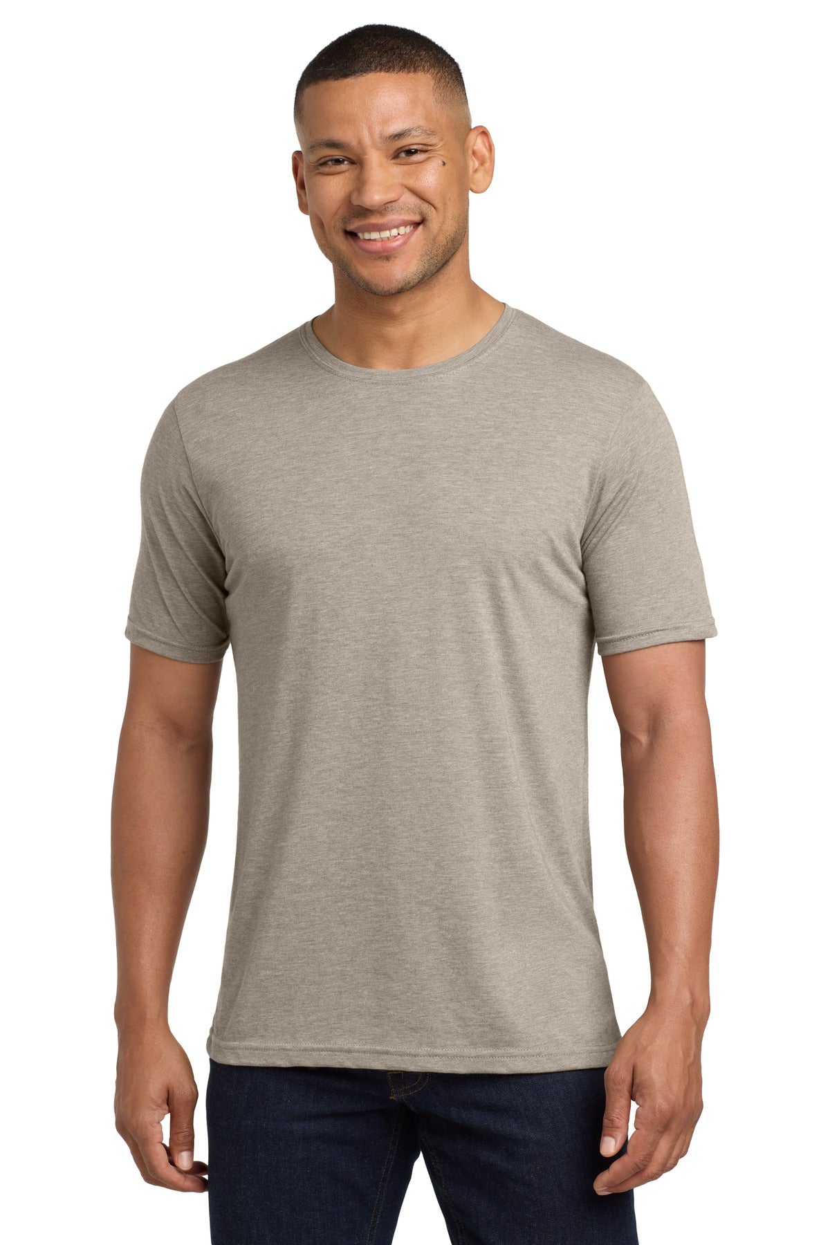 Front View of Silver Next Level Apparel Adult Poly/Cotton Tee. NL6200