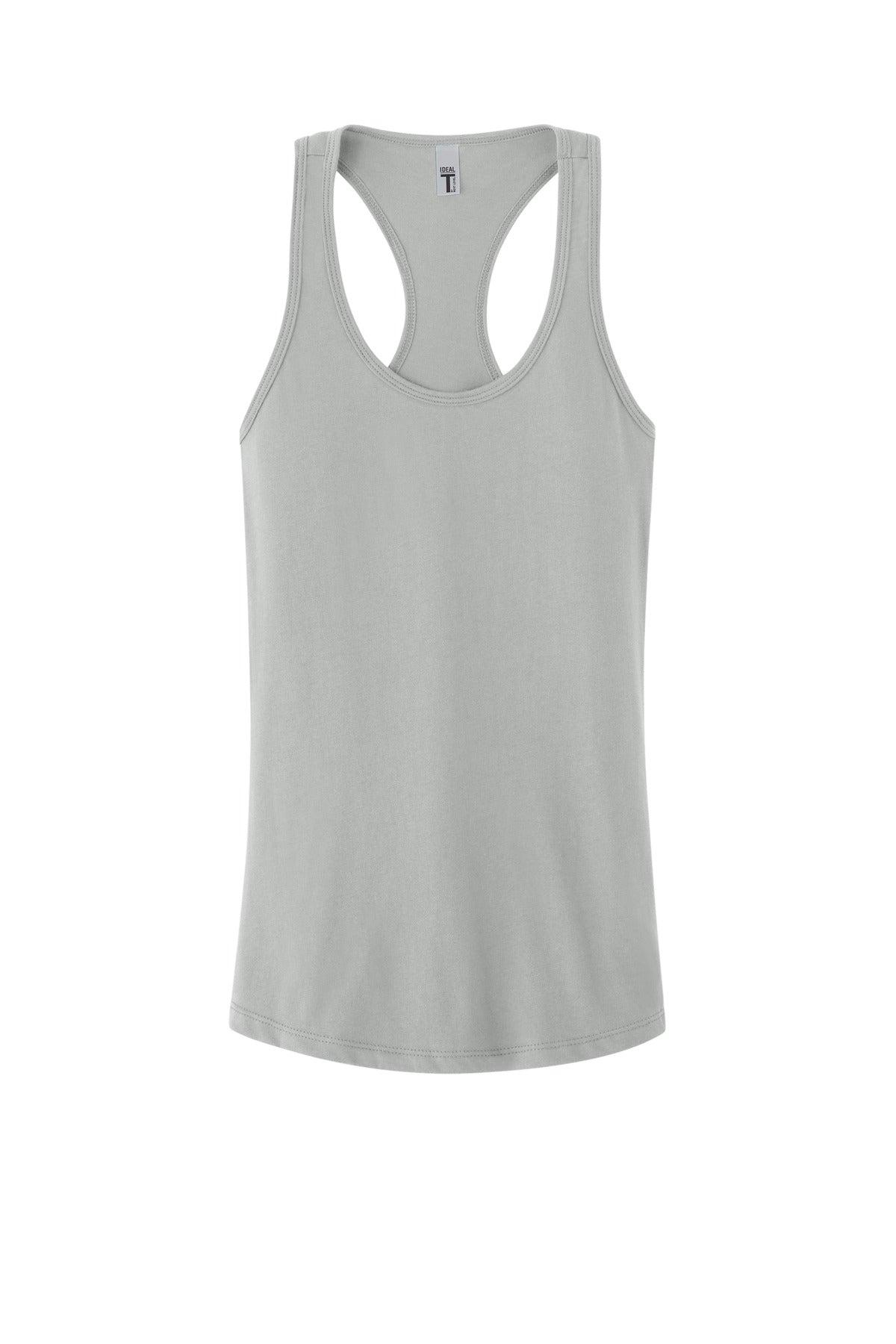 Front View of Silver Next Level Apparel Women's Ideal Racerback Tank NL1533