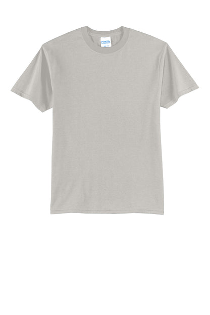 Front View of Silver Port & Co Core Blend Tee. PC55