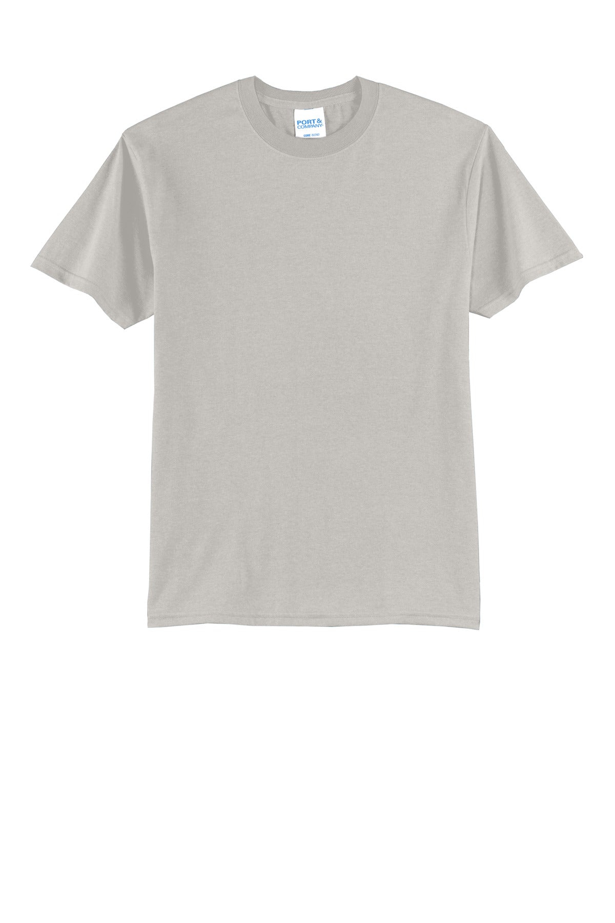 Front View of Silver Port & Co Core Blend Tee. PC55