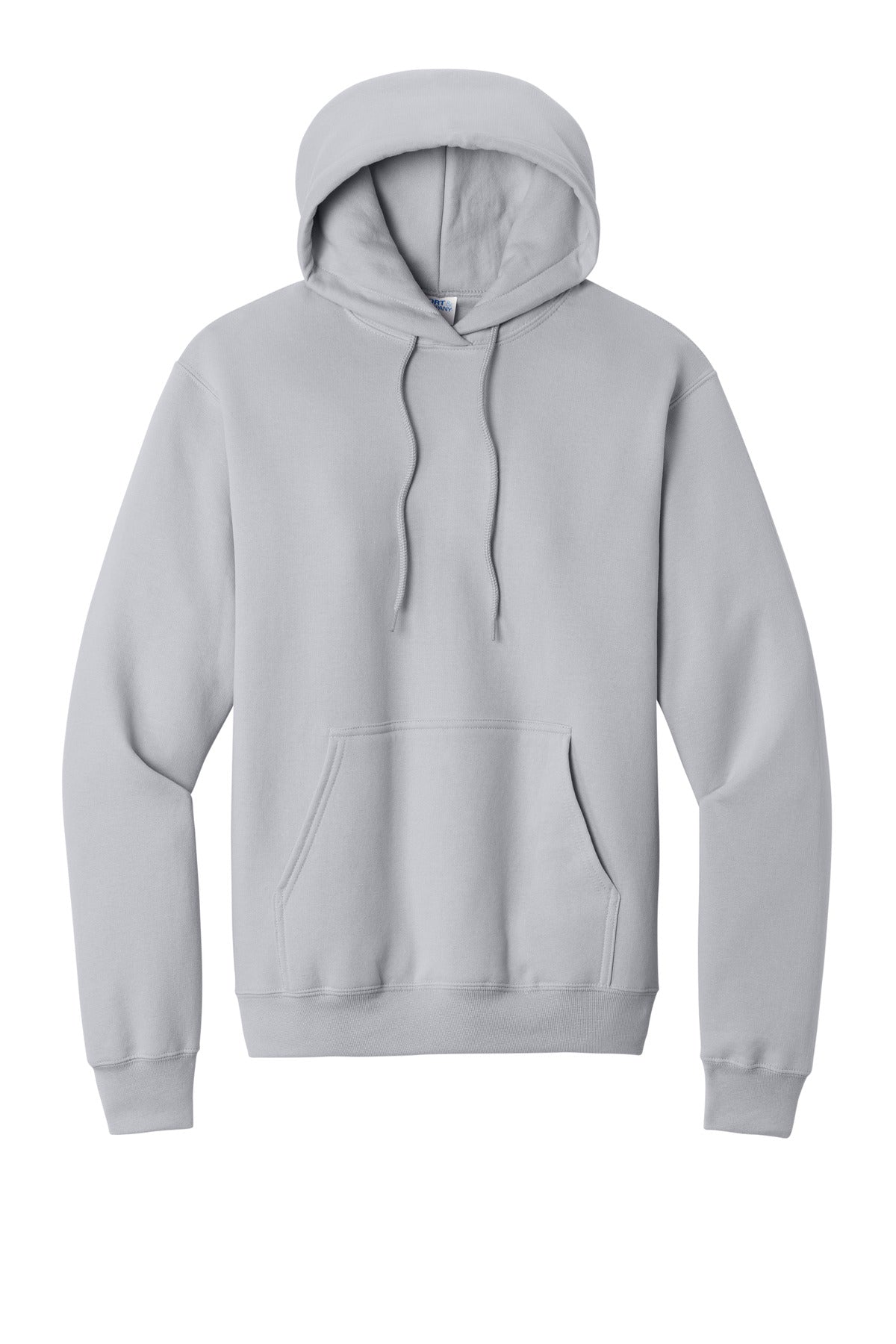 Front View of Silver Port & Co Core Fleece Pullover Hooded Sweatshirt. PC78H