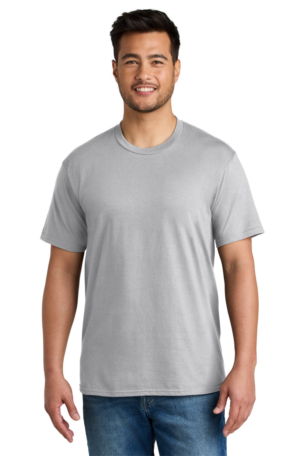 Front View of Silver Port & Co CVC Tee PC340