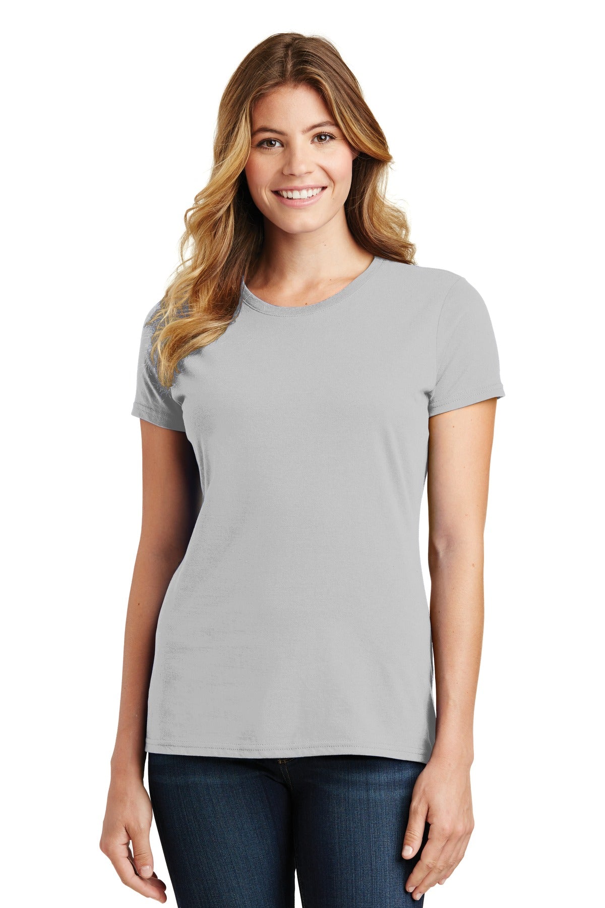 Front View of Silver Port & Co Women's Fan Favorite Tee. LPC450