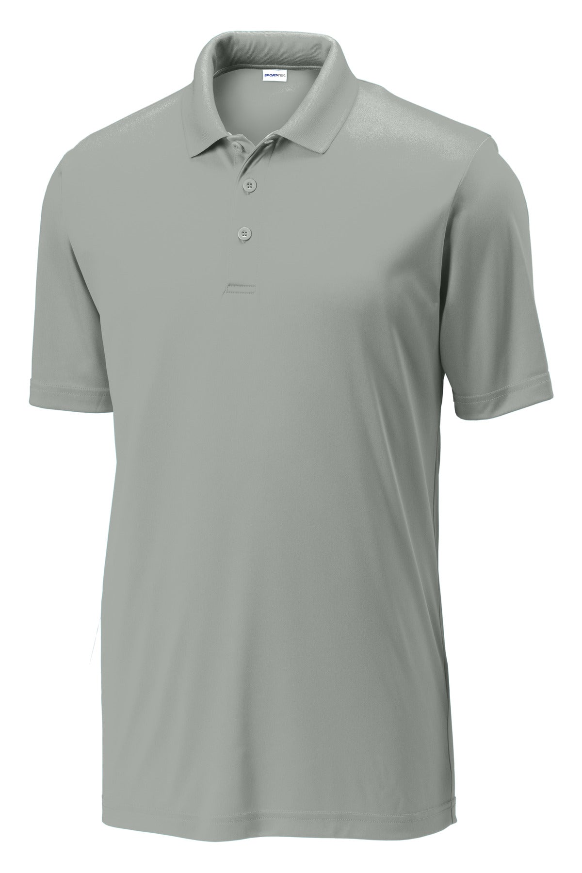 Front View of Silver Sport-Tek PosiCharge Competitor Polo. ST550