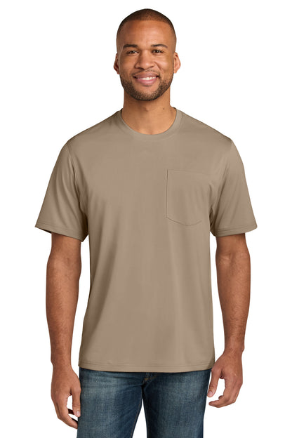 Front View of SilverTan CornerStone Workwear Pro Short Sleeve Pocket Tee CS440P