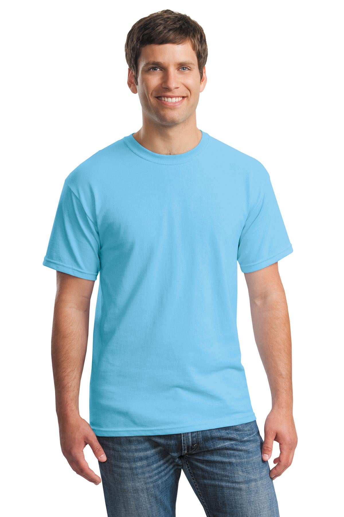 Front View of Sky Gildan - Heavy Cotton 100% Cotton T-Shirt. 5000