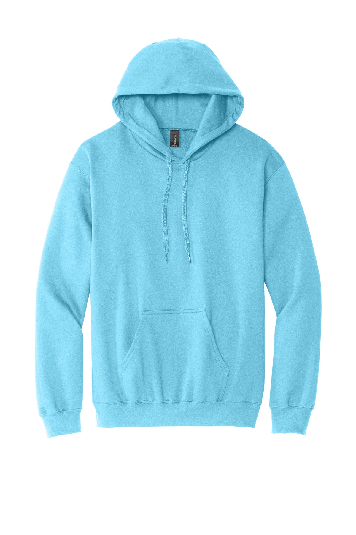Front View of Sky Gildan Softstyle Midweight Pullover Hooded Sweatshirt SF500