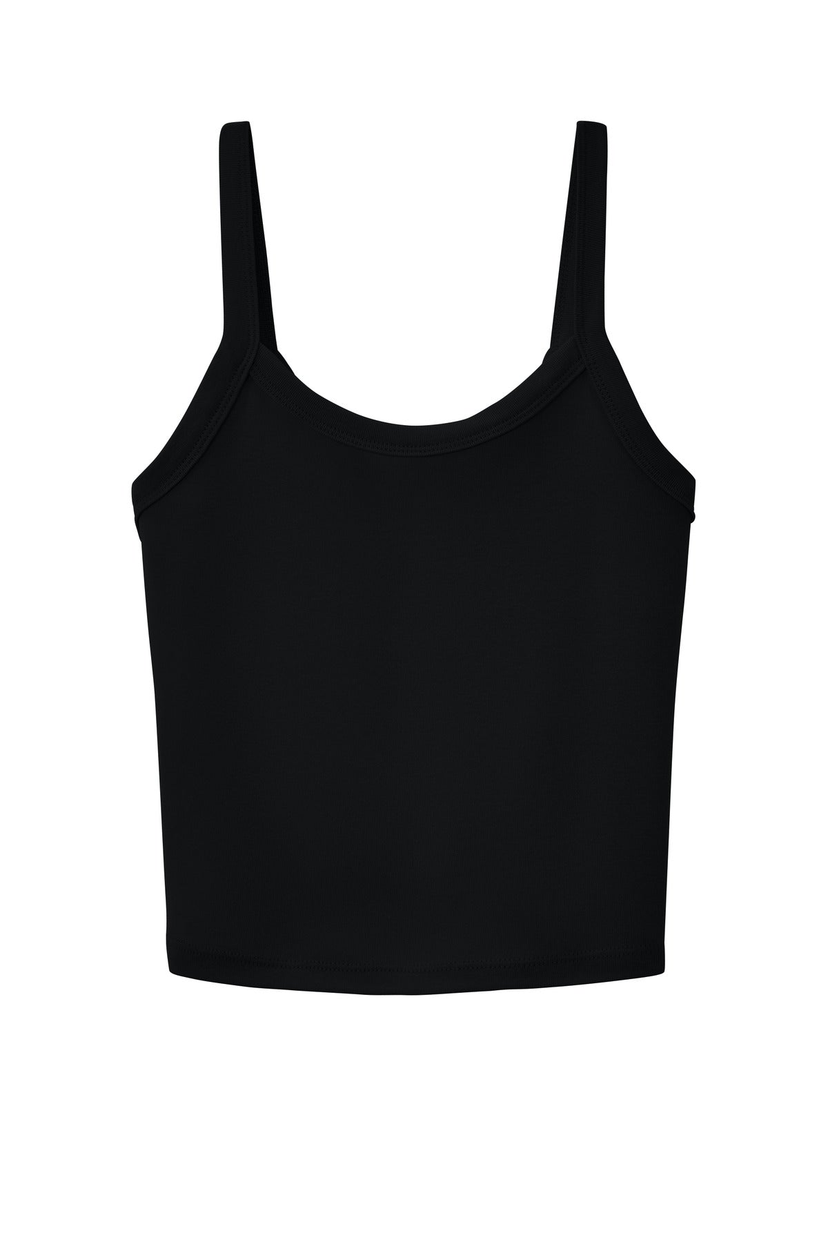 Front View of SldBkBlend BELLA+CANVAS Women's Micro Rib Spaghetti Strap Tank BC1012