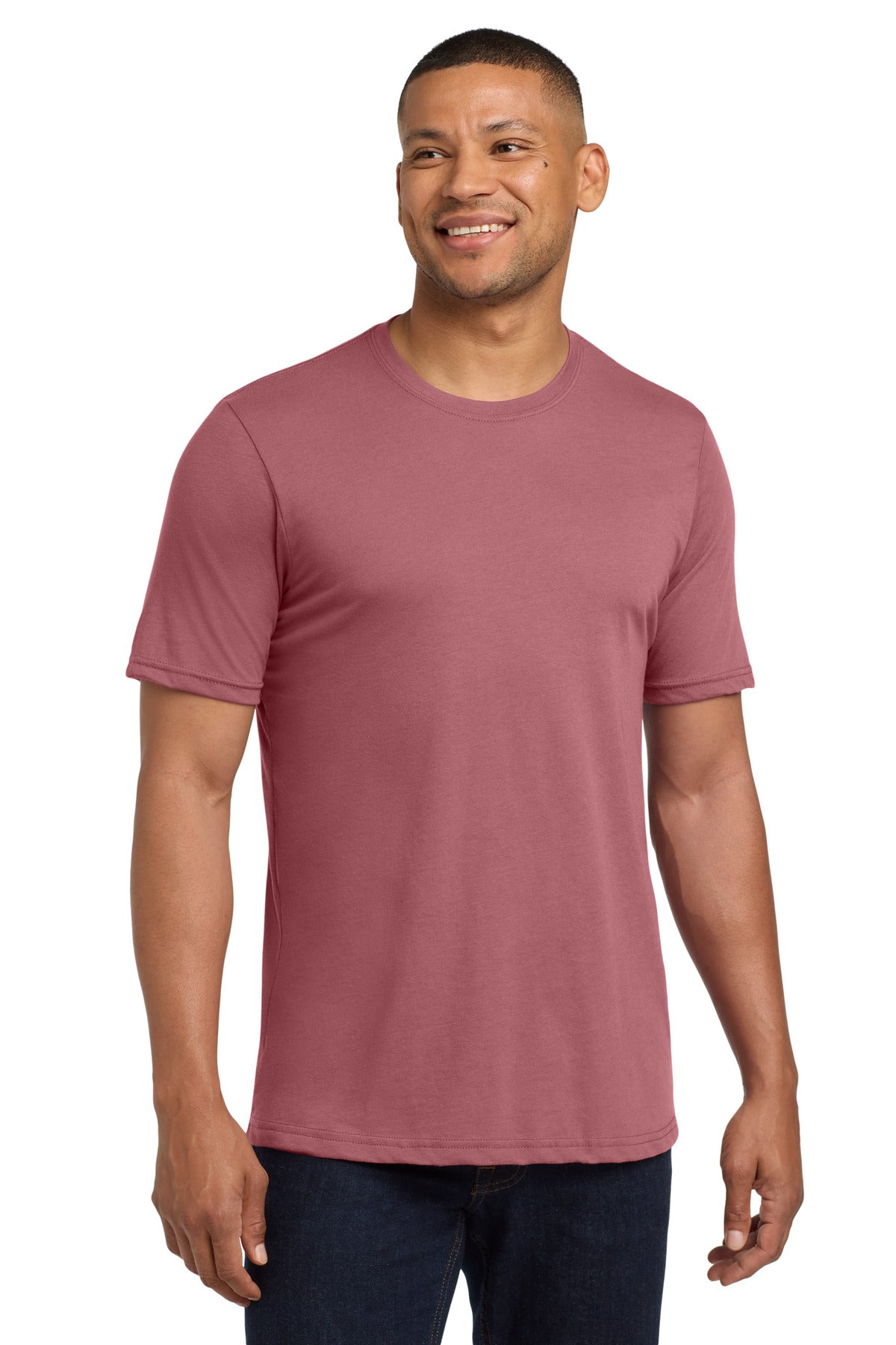 Front View of SmkPaprika Next Level Apparel Adult Poly/Cotton Tee. NL6200
