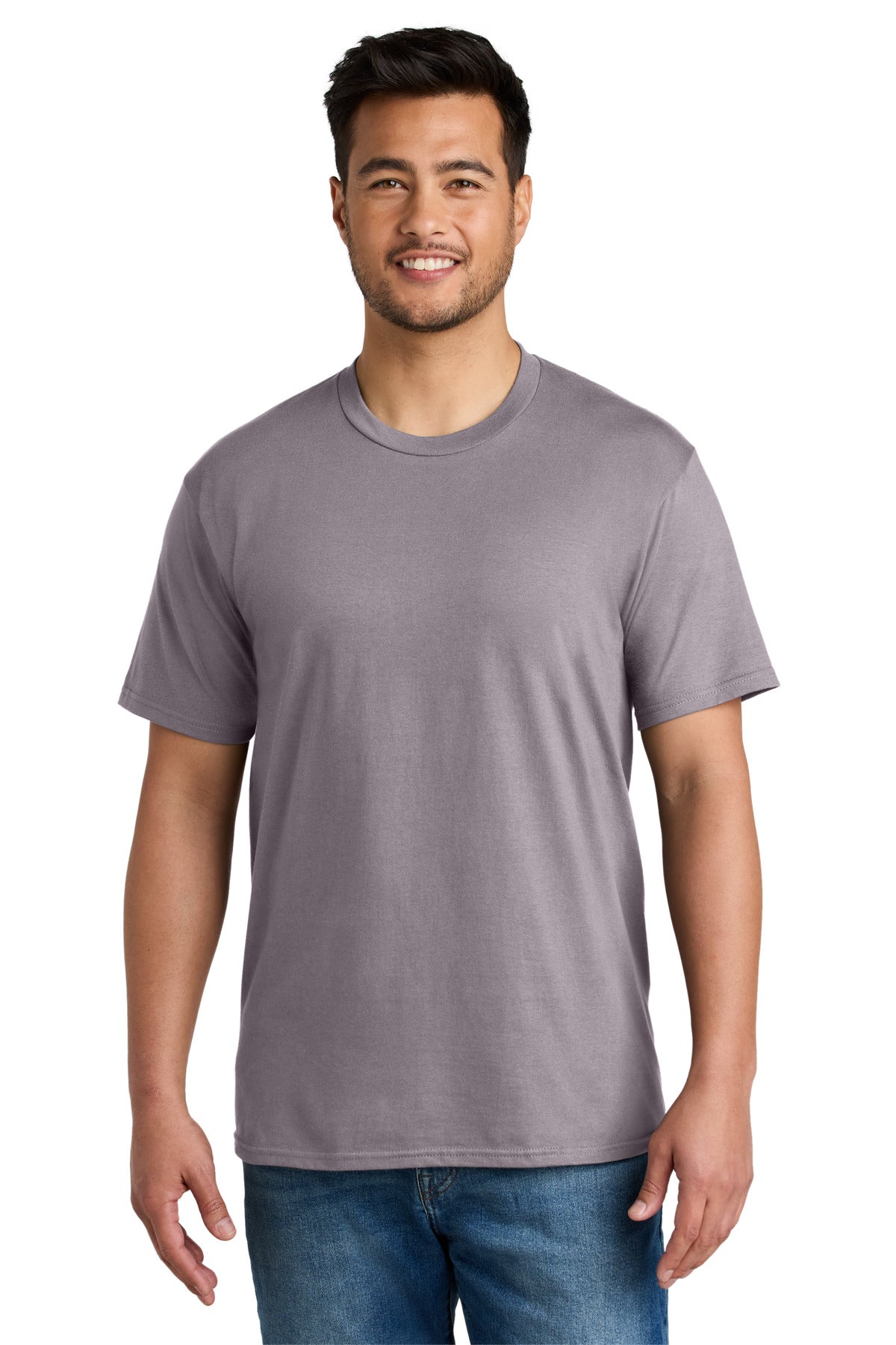 Front View of SmkyAmthst Port & Co CVC Tee PC340