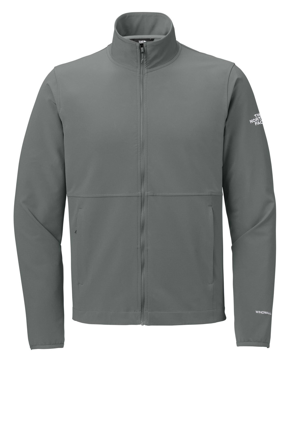 Front View of SmokedPrGy The North Face Edge Stretch Soft Shell Jacket NF0A8ENN