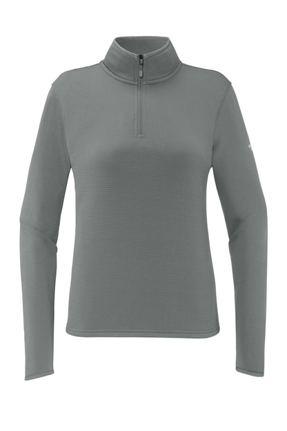 Front View of SmokedPrGy The North Face Women's Aim 1/4-Zip Fleece NF0A8FQK