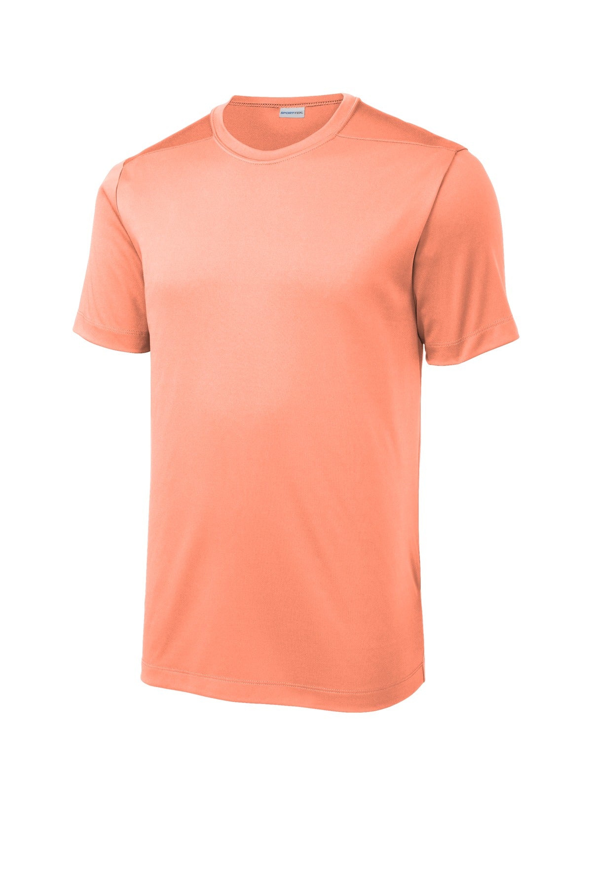 Front View of Soft Coral Sport-Tek Posi-UV Pro Tee. ST420