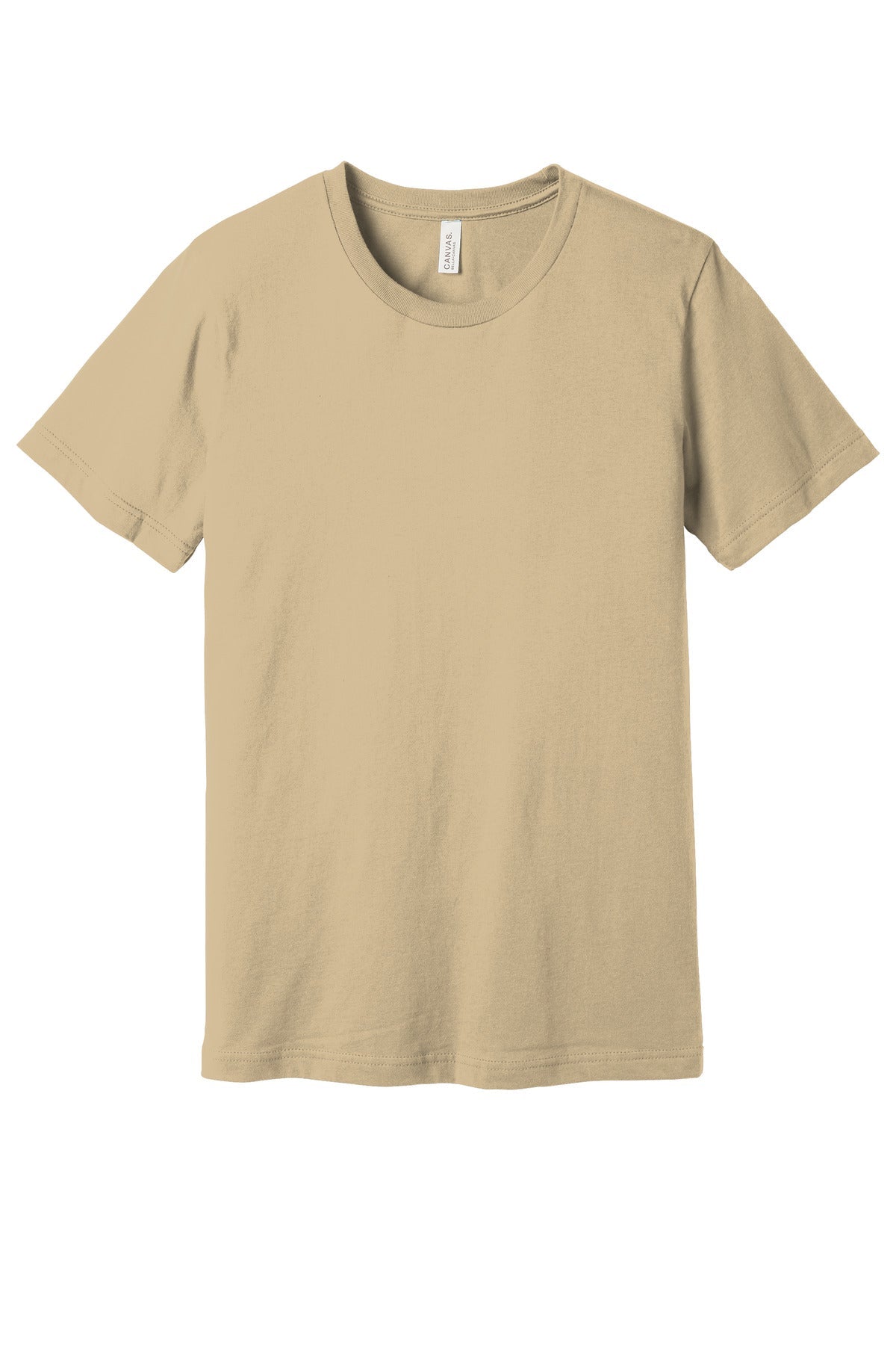 Front View of Soft Cream BELLA+CANVAS Unisex Jersey Short Sleeve Tee. BC3001