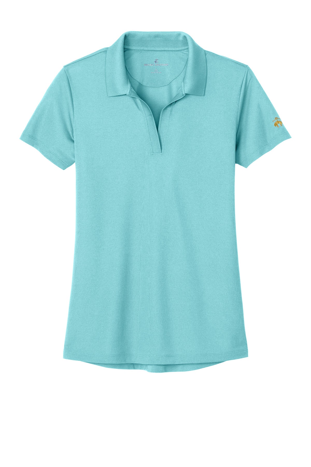 Front View of SoftMint Brooks Brothers Women's Mesh Pique Performance Polo BB18221