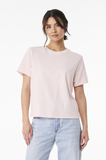 Front View of SoftPink BELLA+CANVAS Women's 6-Ounce Heavyweight Tee BC6110