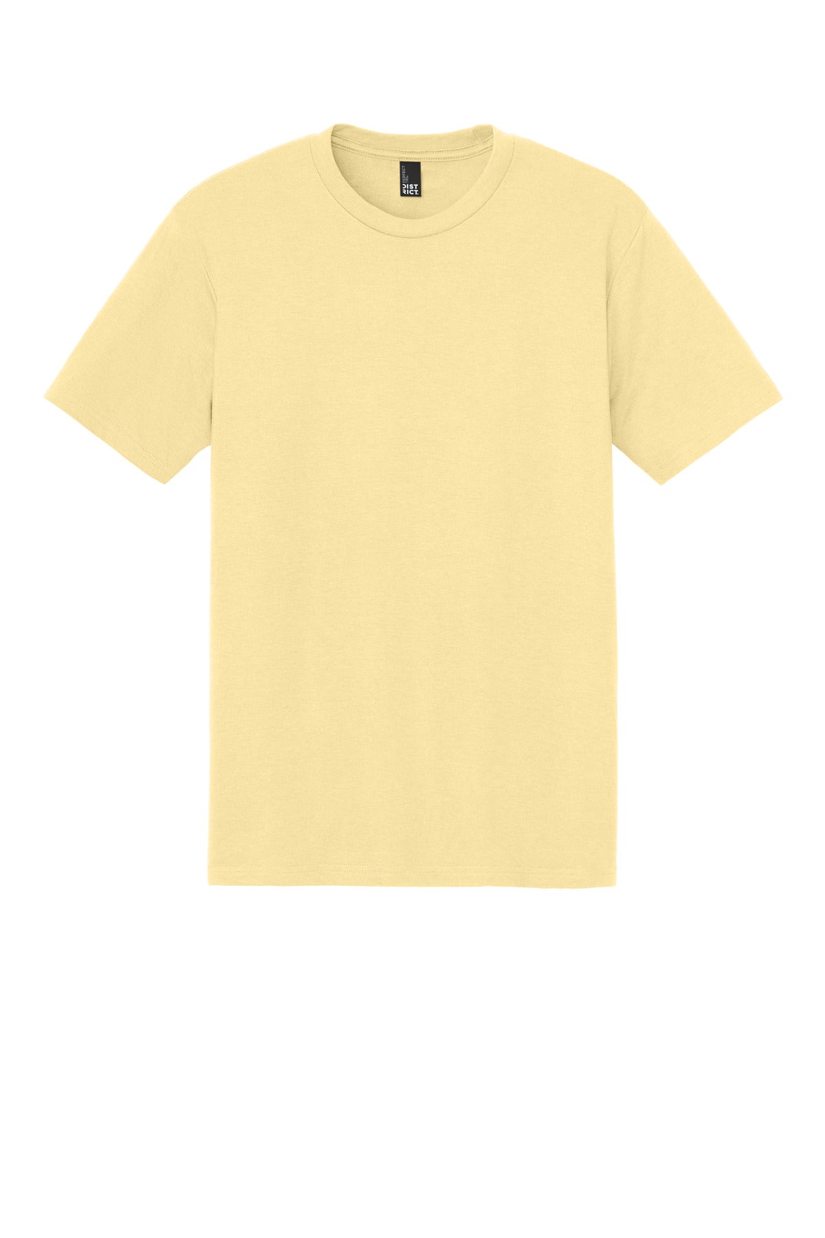 Front View of SoftYellow District Perfect Tri Tee. DM130