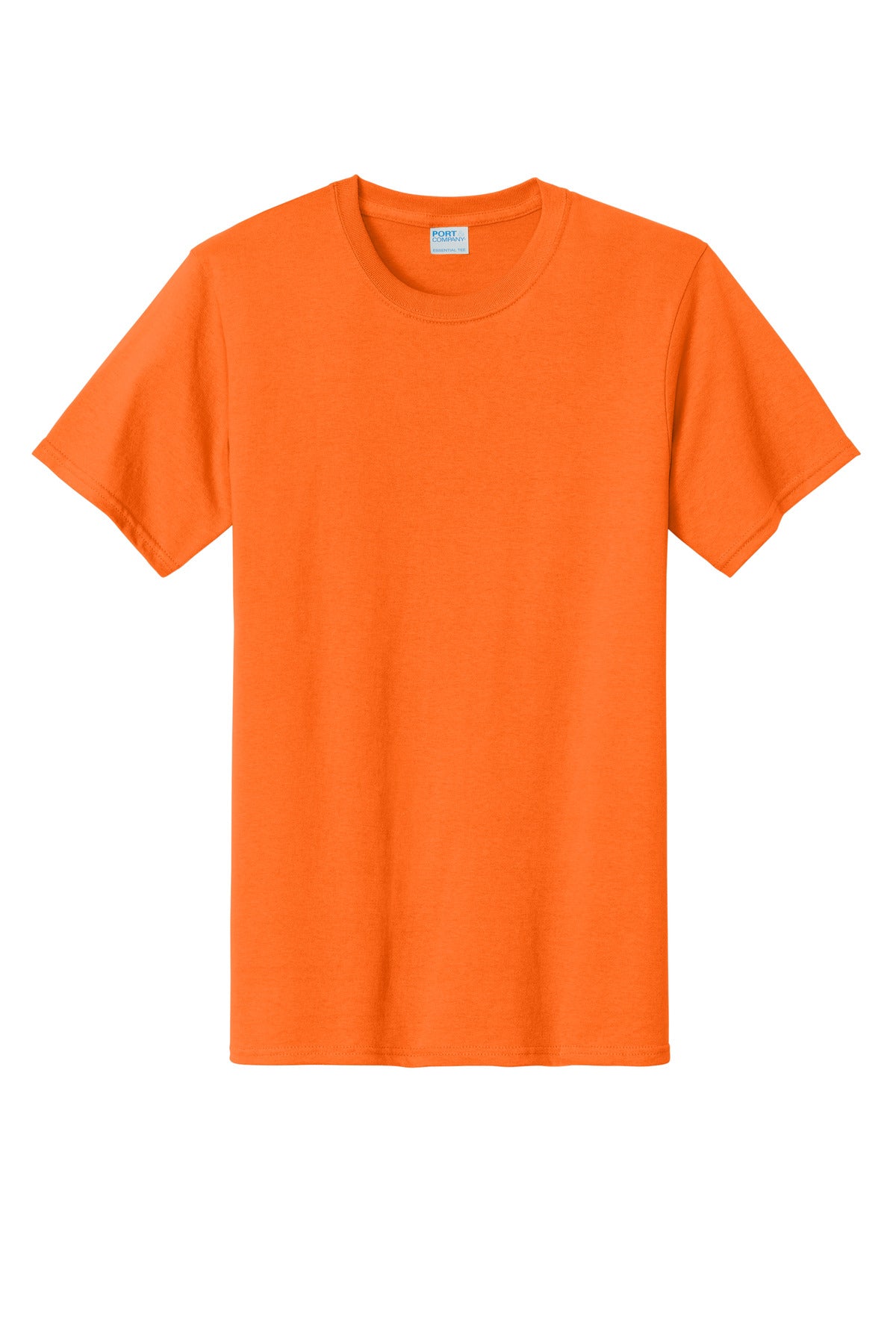 Front View of SOrange Port & Co Essential Tee. PC61