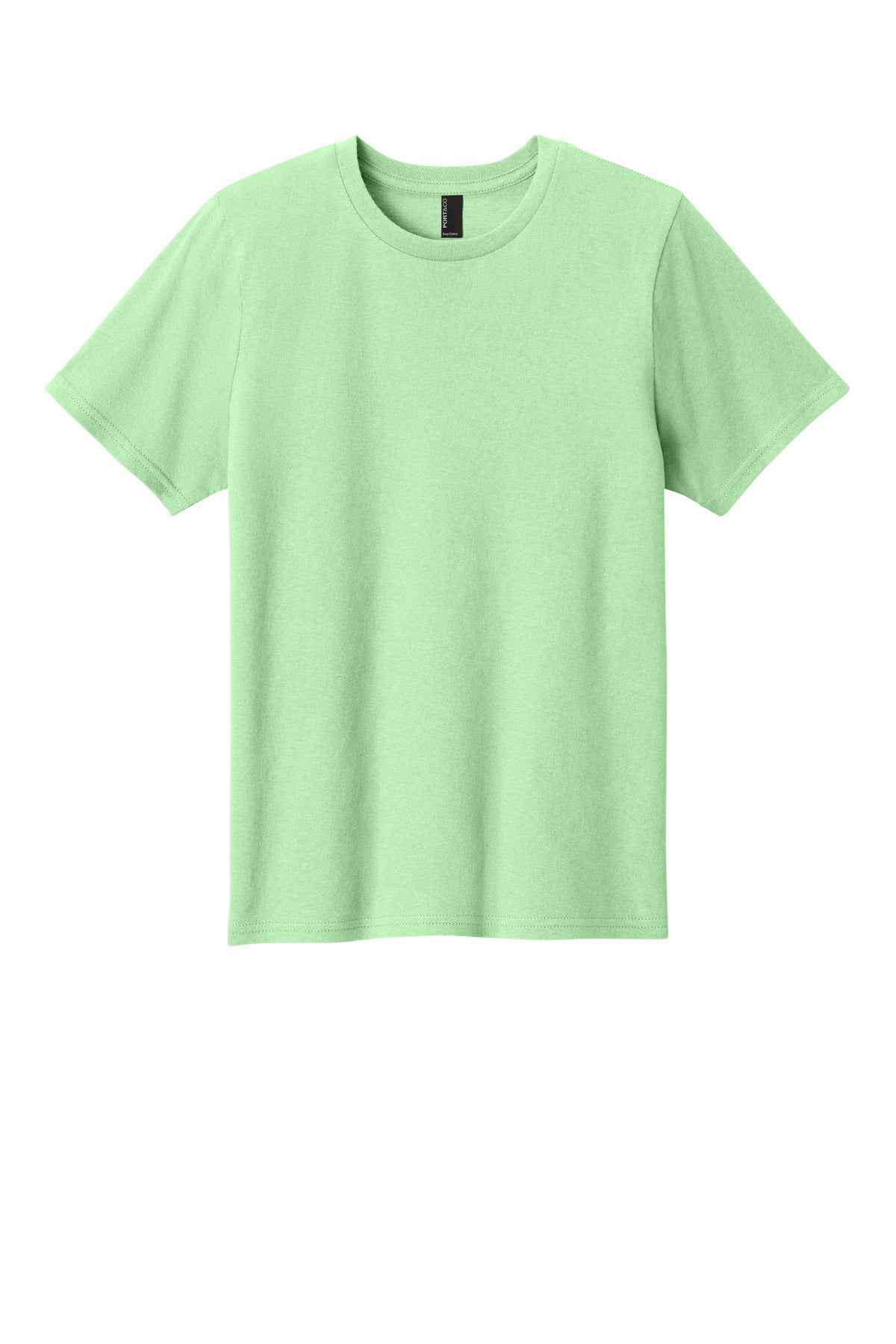 Front View of Spearmint Port & Co Youth Easy Cotton Tee PC43Y