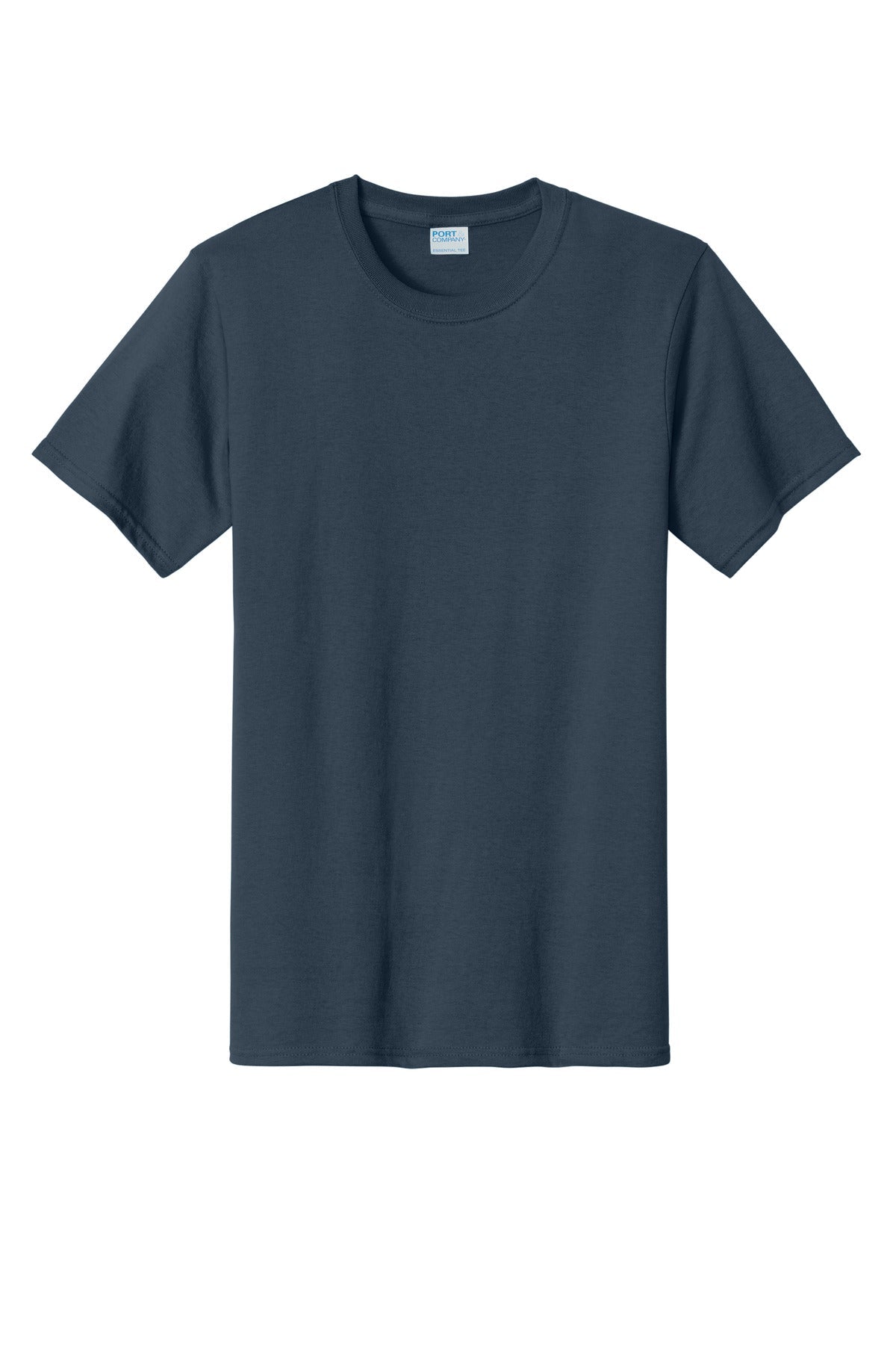 Front View of Steel Blue Port & Co Tall Essential Tee. PC61T