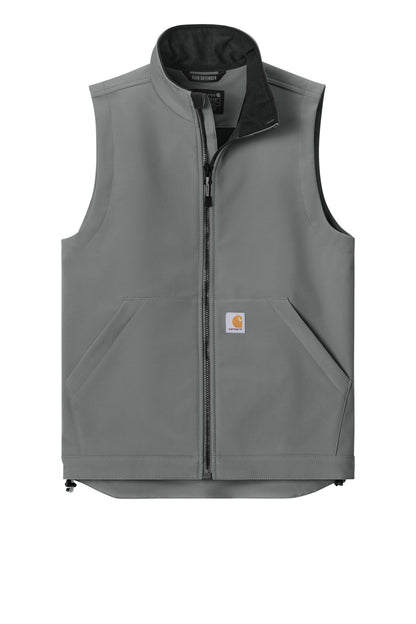 Front View of Steel Carhartt Rain Defender Soft Shell Vest CT106439