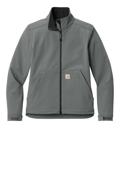Front View of Steel Carhartt Women's Rain Defender Soft Shell Jacket CT107115