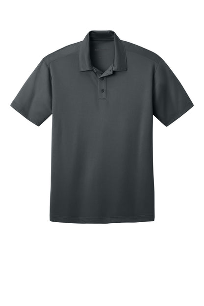 Front View of Steel Grey Port Authority Silk Touch Performance Polo. K540