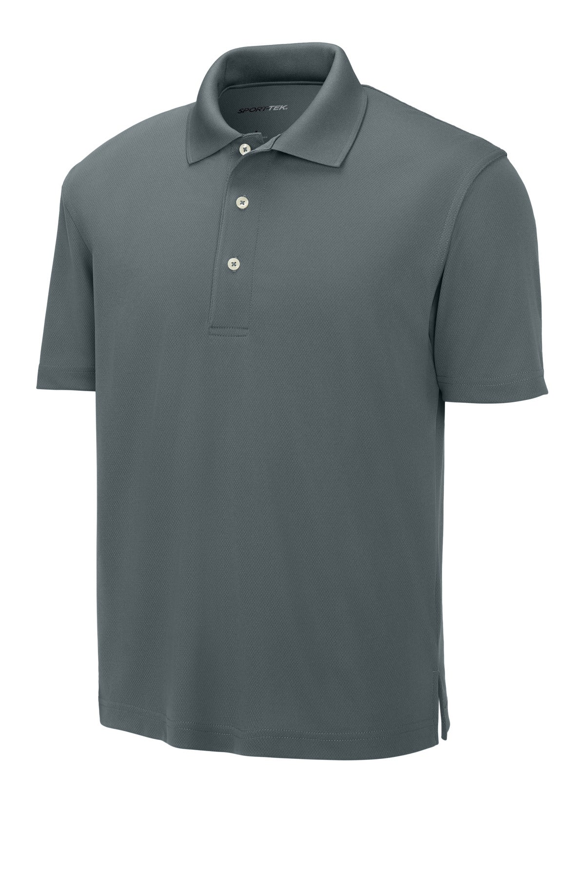 Front View of Steel Sport-Tek Dri-Mesh Polo. K469