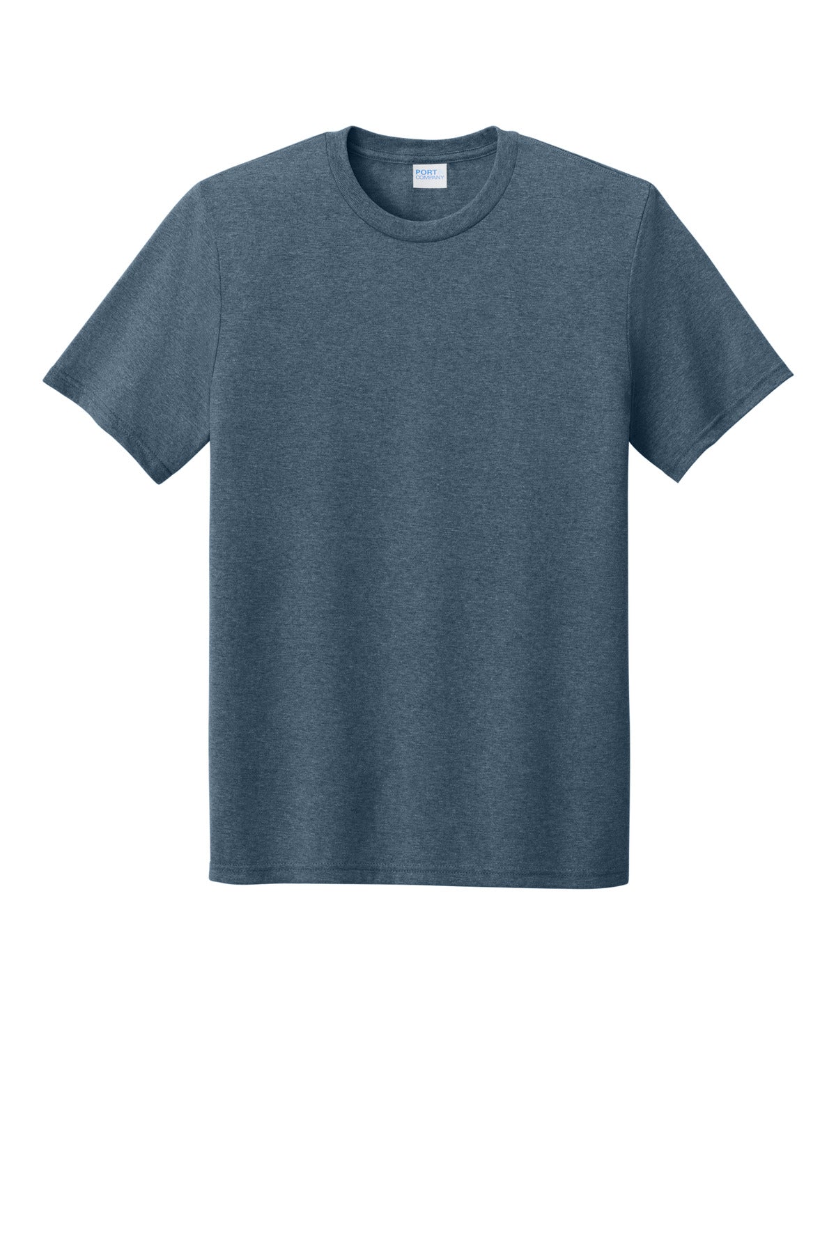 Front View of SteelBlHtr Port & Co Tri-Blend Tee. PC330