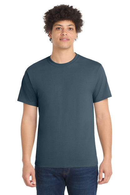 Front View of SteelBlue Port & Co Core Blend Tee. PC55