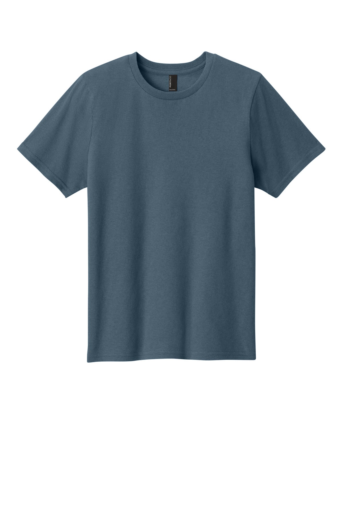 Front View of SteelBlue Port & Co Youth Easy Cotton Tee PC43Y