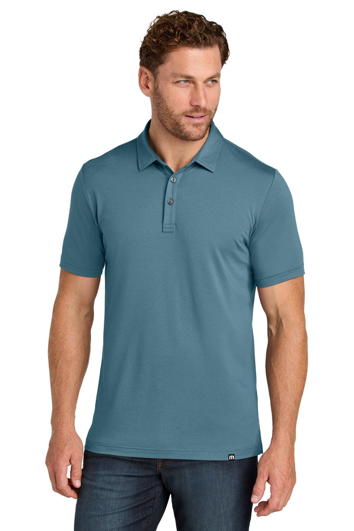 Front View of StellarBlu TravisMathew Glenview Solid Polo TMA41461