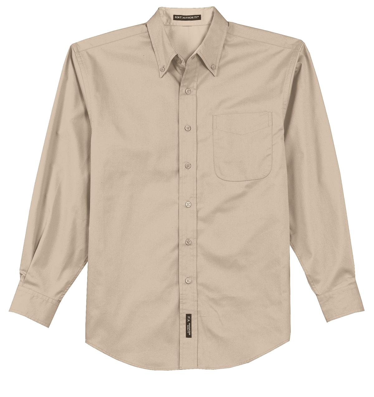 Front View of Stone Port Authority Long Sleeve Easy Care Shirt S608